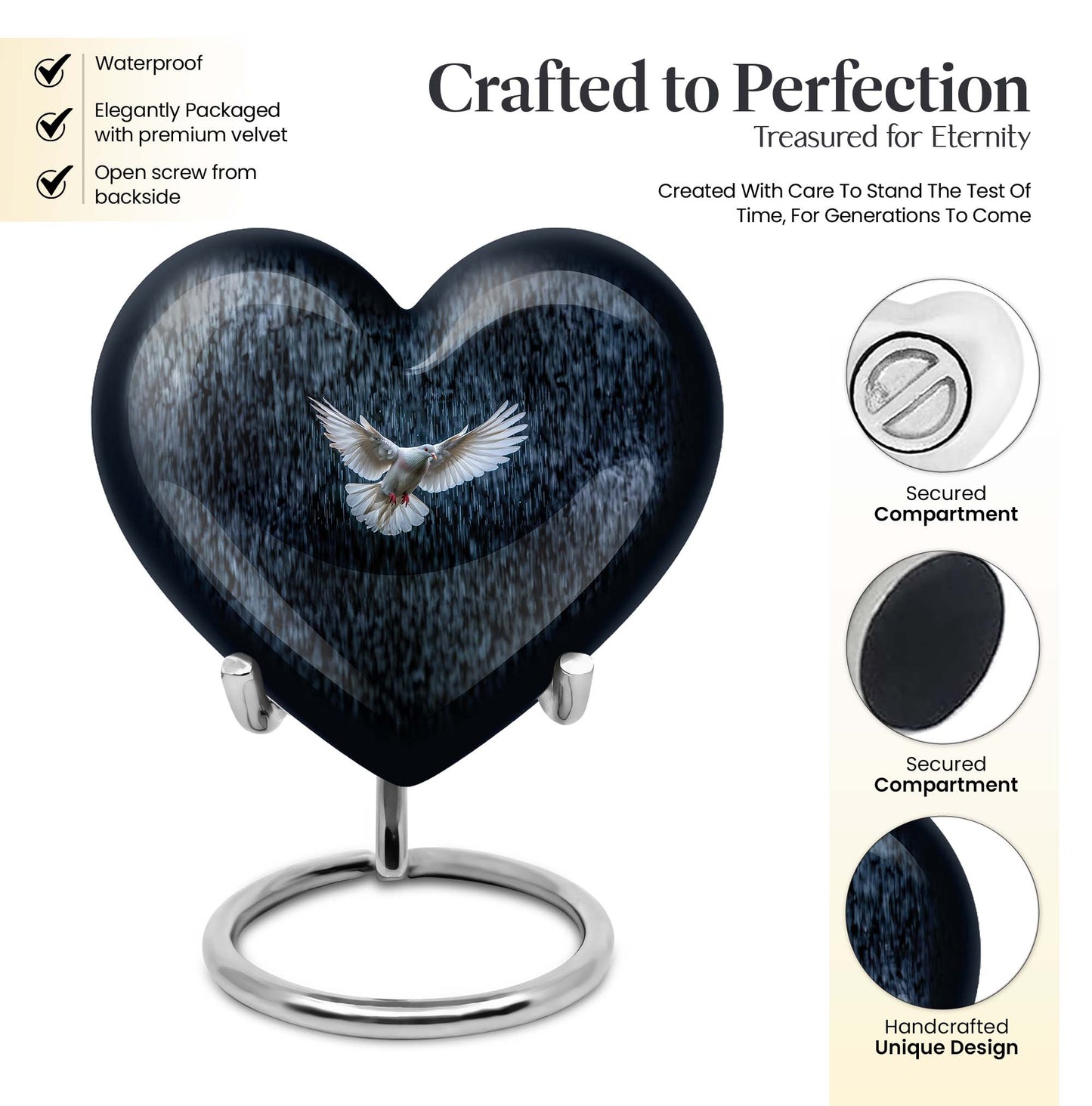 dove heart urn