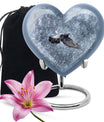 10-inch heart design dove urn with engraving, 