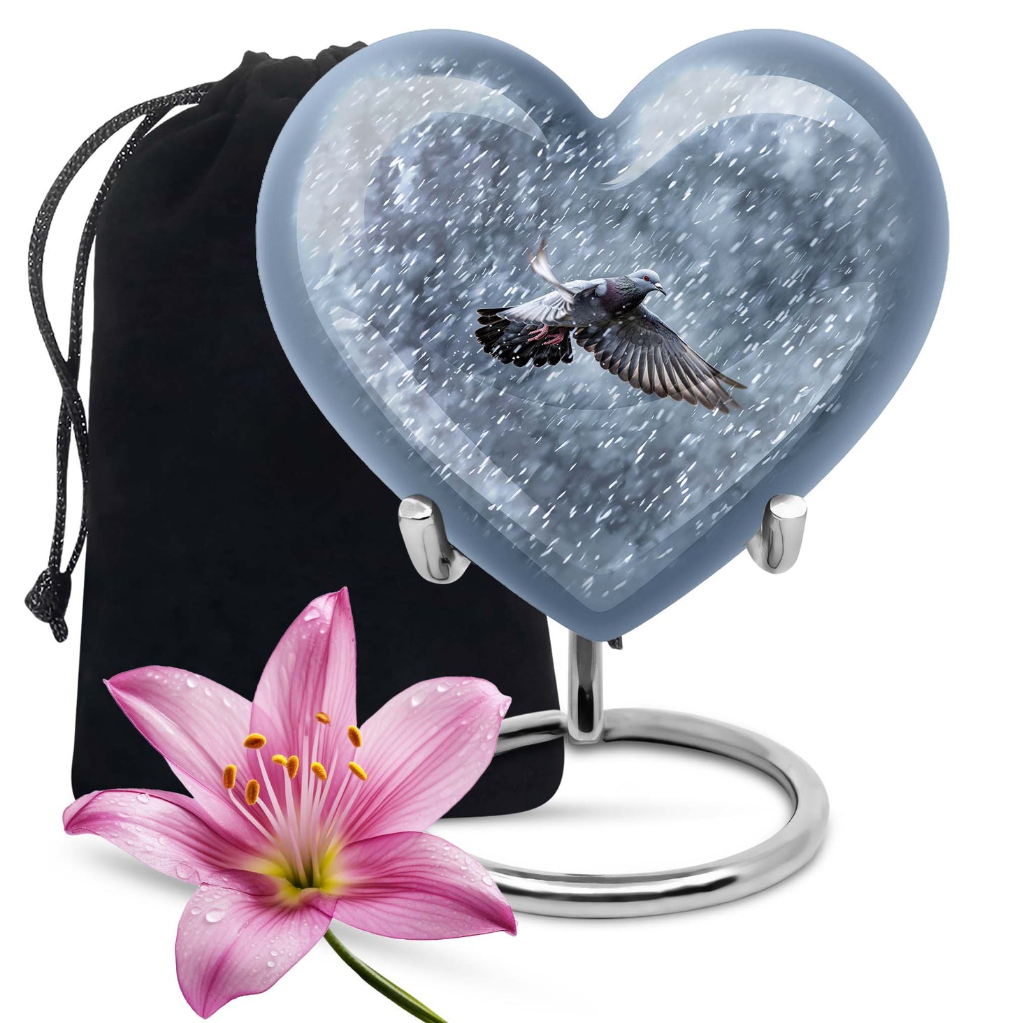Personalized Dove Cremation Urn for Mom - 10-inch, 200 cu in - Yatskia
