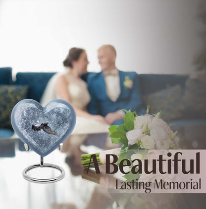10-inch heart design dove urn with engraving, 