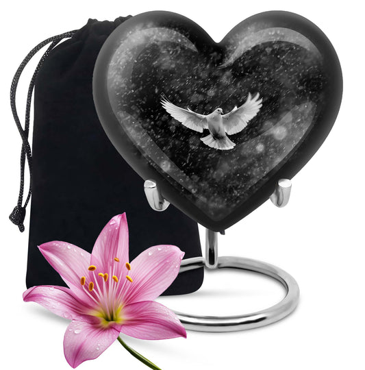 heart-shaped Dove Urn