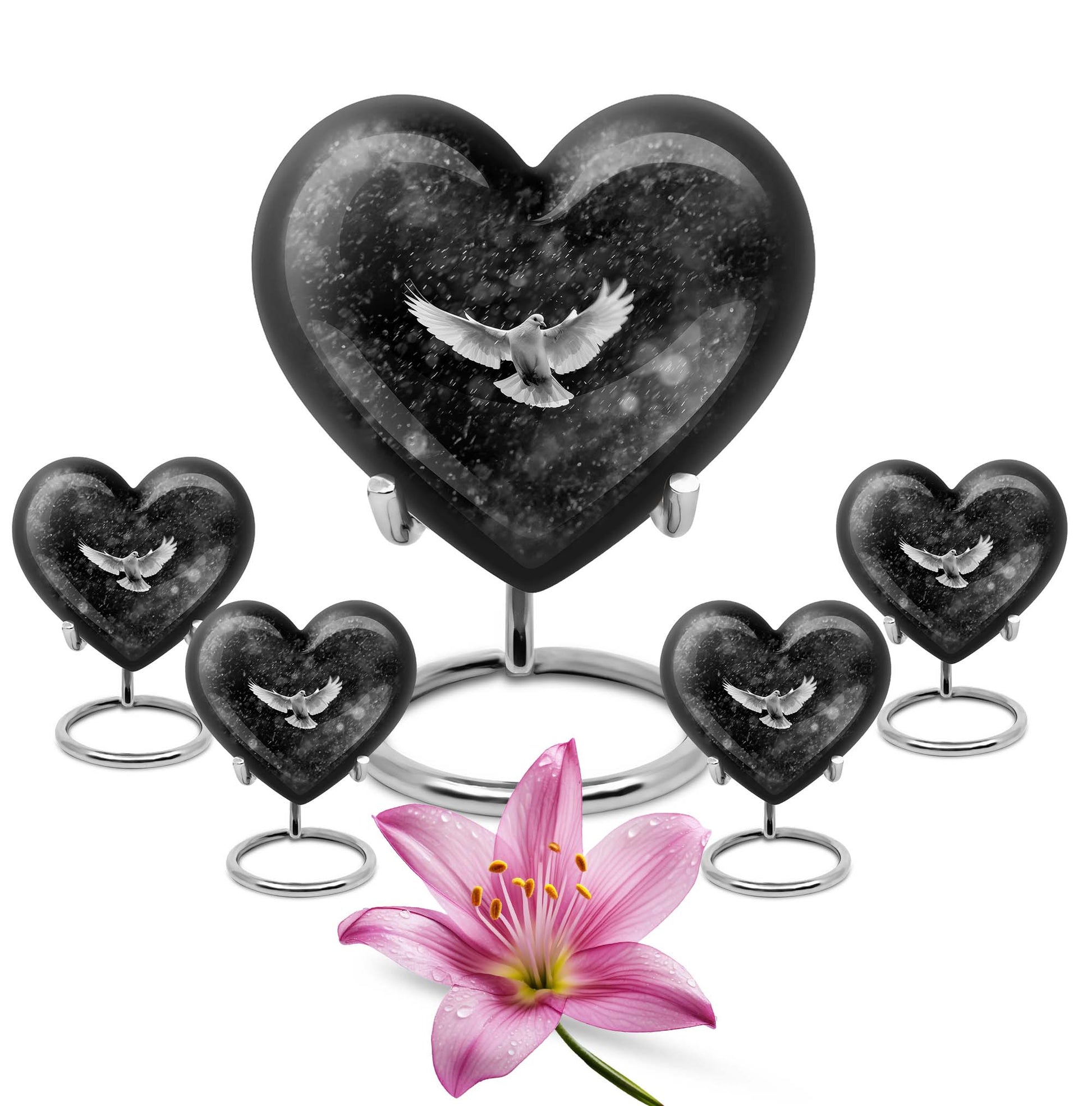 heart-shaped Dove Urn