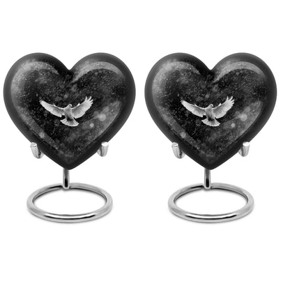 heart-shaped Dove Urn
