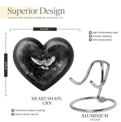 heart-shaped Dove Urn