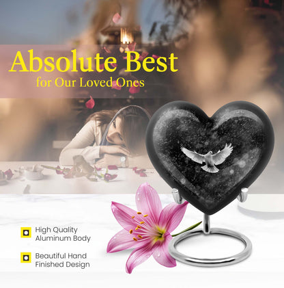 heart-shaped Dove Urn