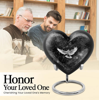 heart-shaped Dove Urn