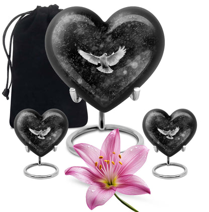 heart-shaped Dove Urn
