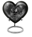 heart-shaped dove urn