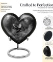 heart-shaped dove urn