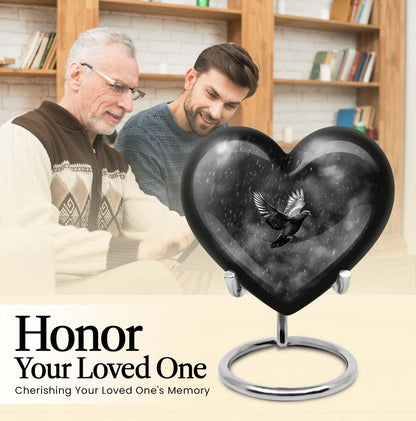 heart-shaped dove urn