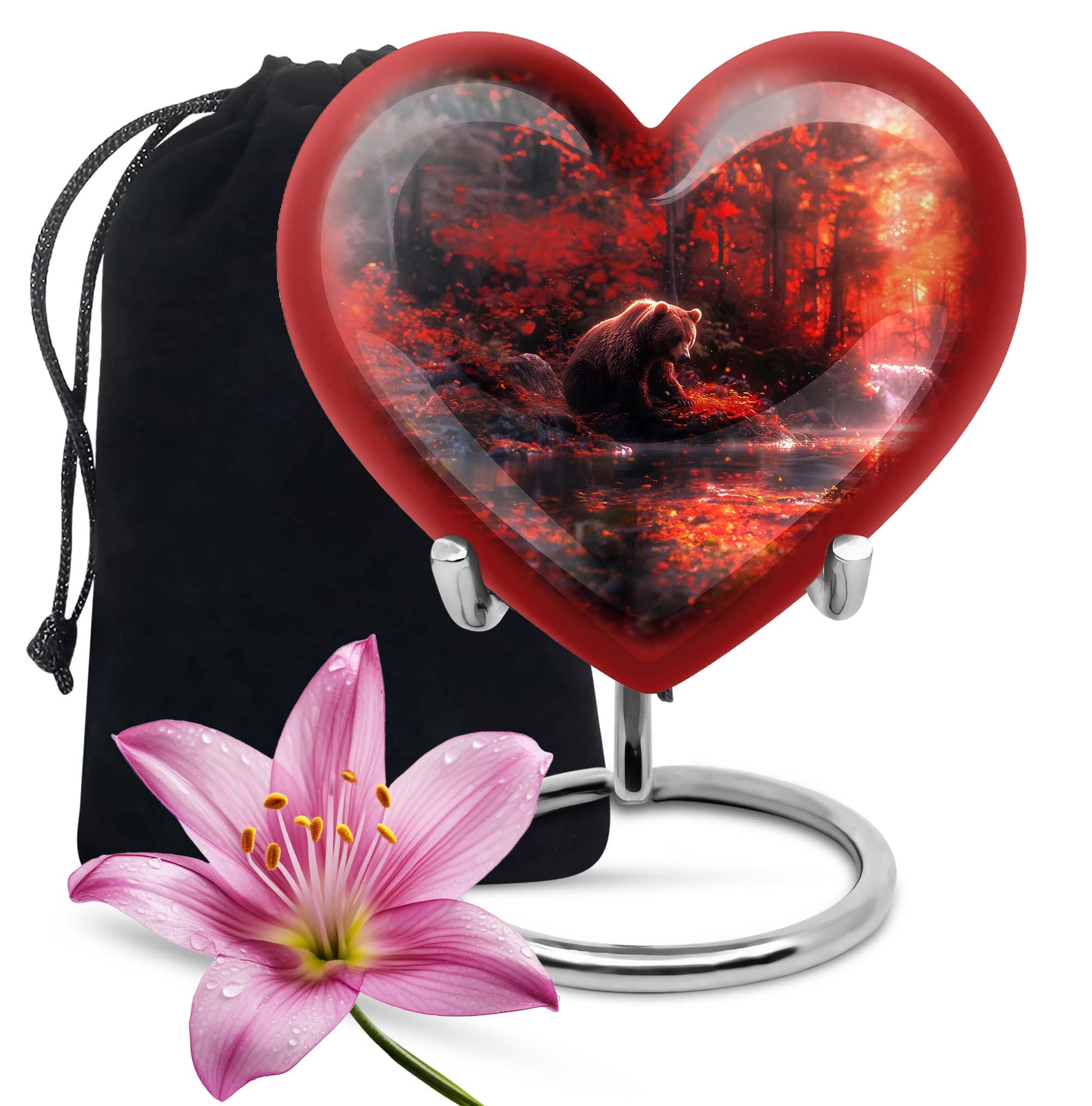 Heart urn for men's ashes