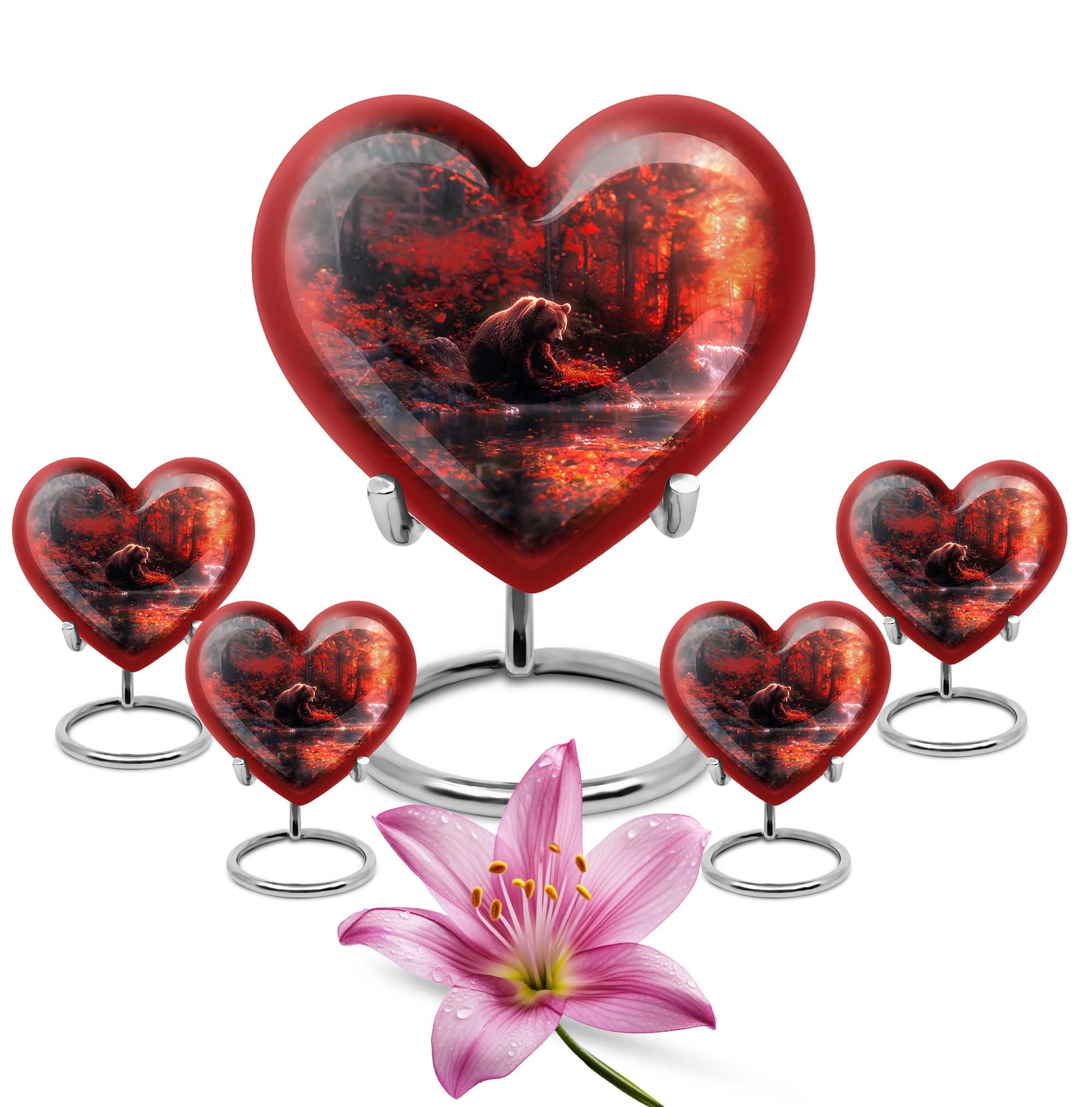 Heart urn for men's ashes