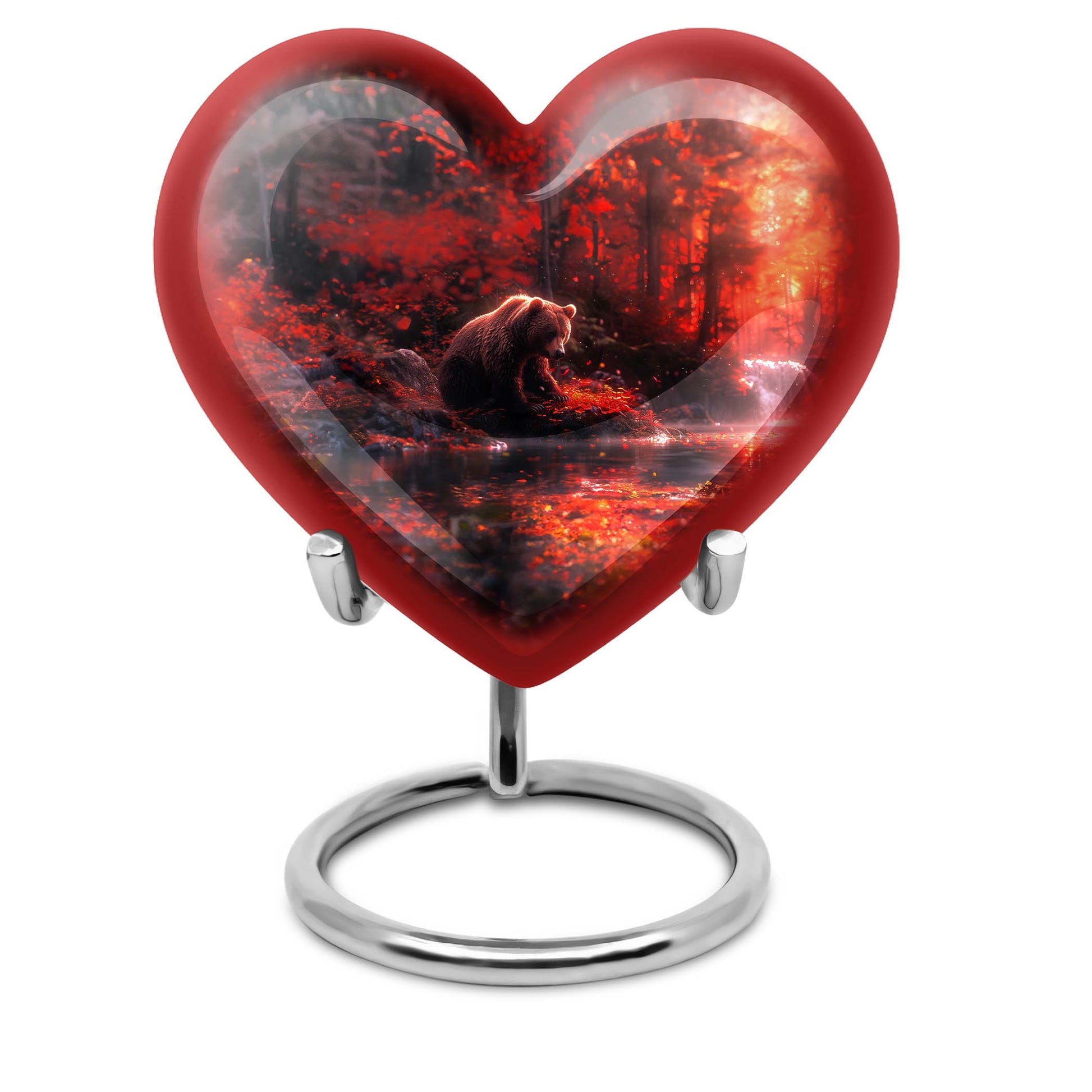 Heart urn for men's ashes