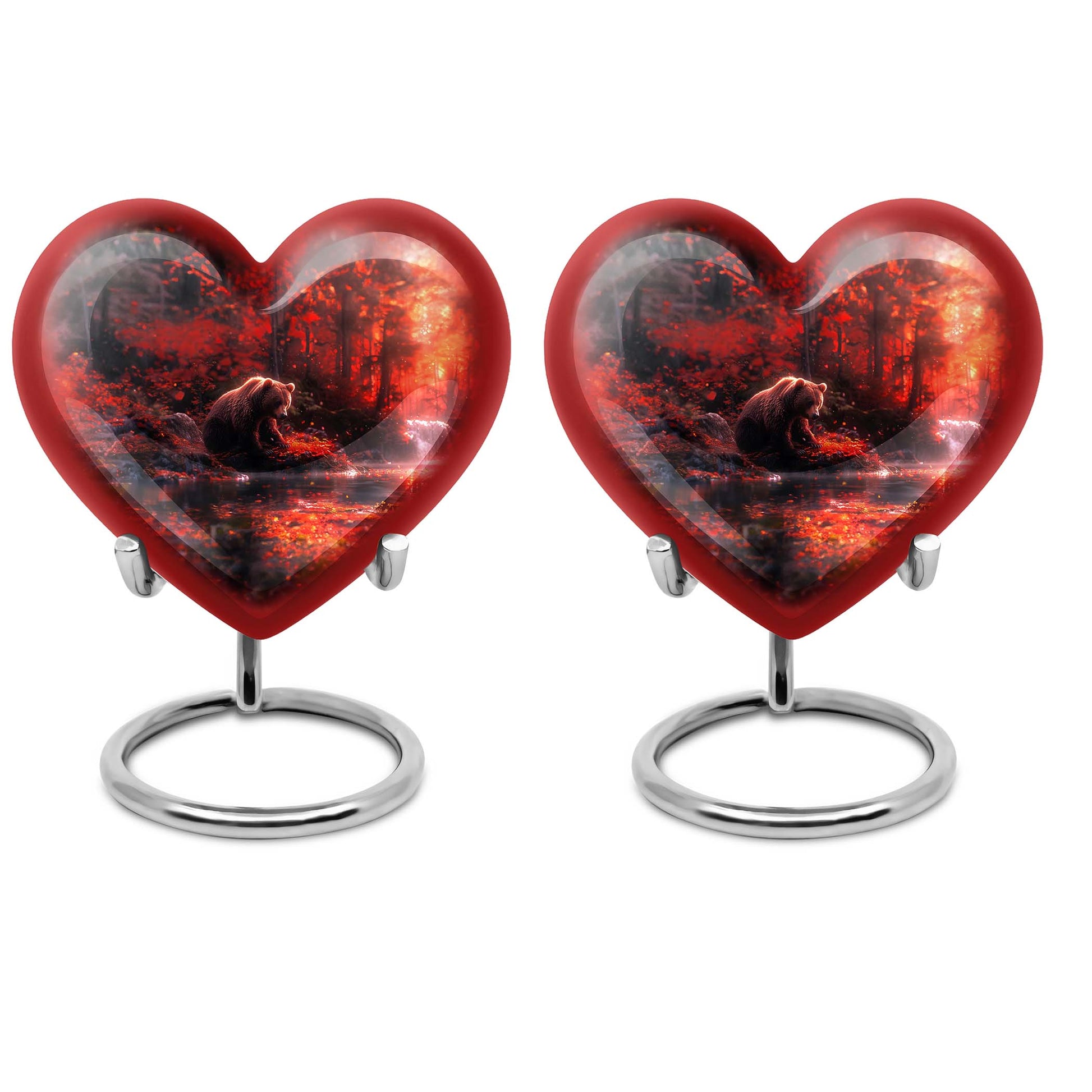Heart urn for men's ashes