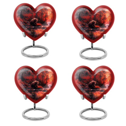 Heart urn for men's ashes