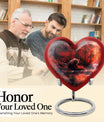 Heart urn for men's ashes