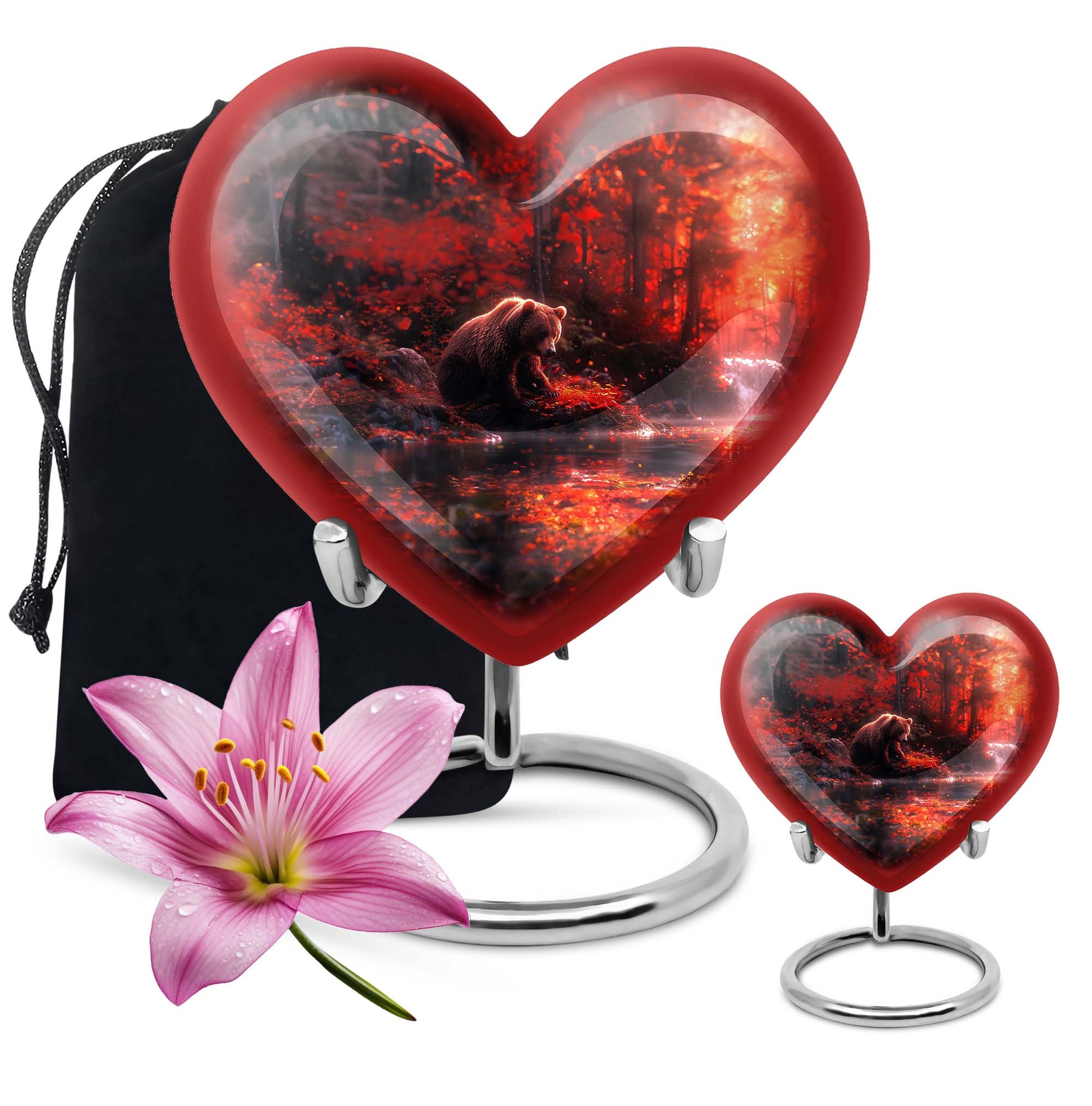 Heart urn for men's ashes