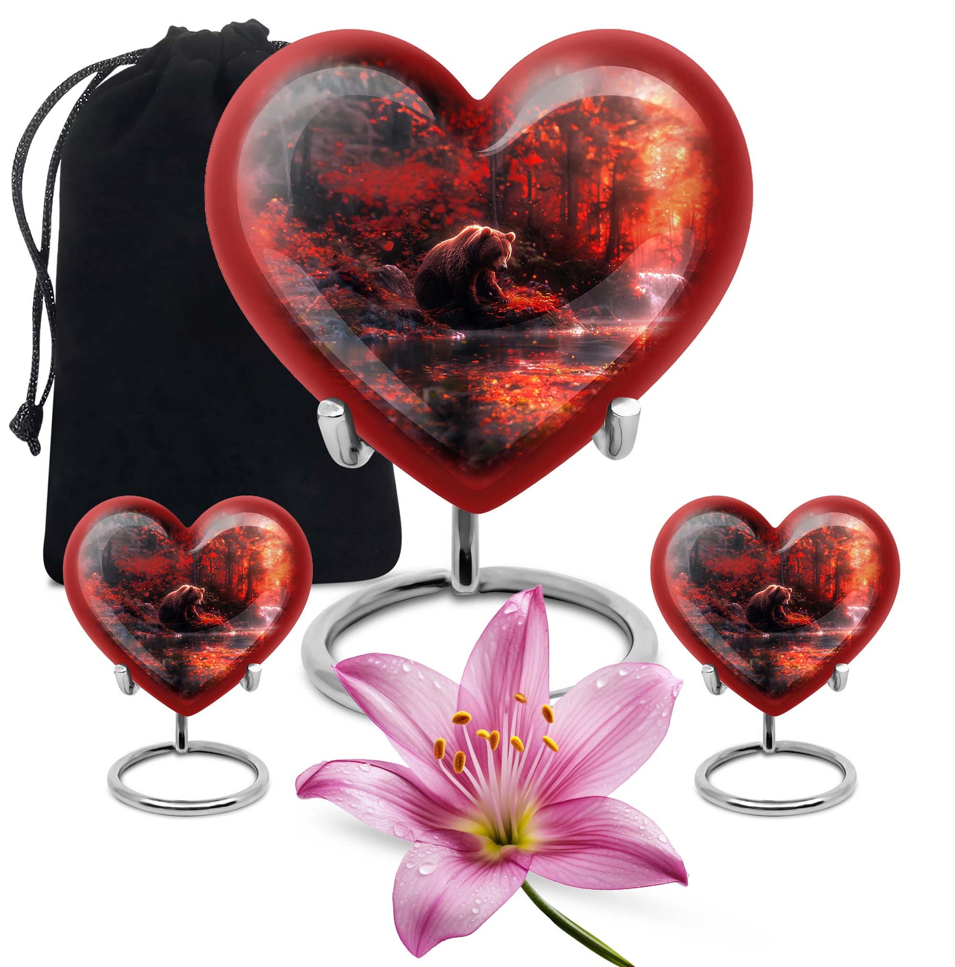 Heart urn for men's ashes