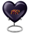 Heart-shaped 10inch aluminium bear urn 