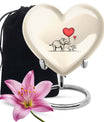 heart-shaped elephant family urn