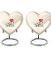 heart-shaped elephant family urn