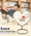 heart-shaped elephant family urn