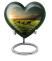 Heart shaped elephant family urn