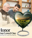 Heart shaped elephant family urn