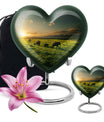 Heart shaped elephant family urn