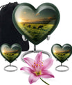 Heart shaped elephant family urn