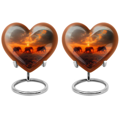 Personalized Elephant Cremation Urn for Men & Women - 10-inch, 200 cu in - Yatskia