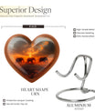10-inch elephant family heart design funeral urn for mom, customizable, includes velvet pouch for ashes