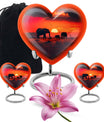 Elephant Family Medium Size Urn Funeral, Ashes Urn