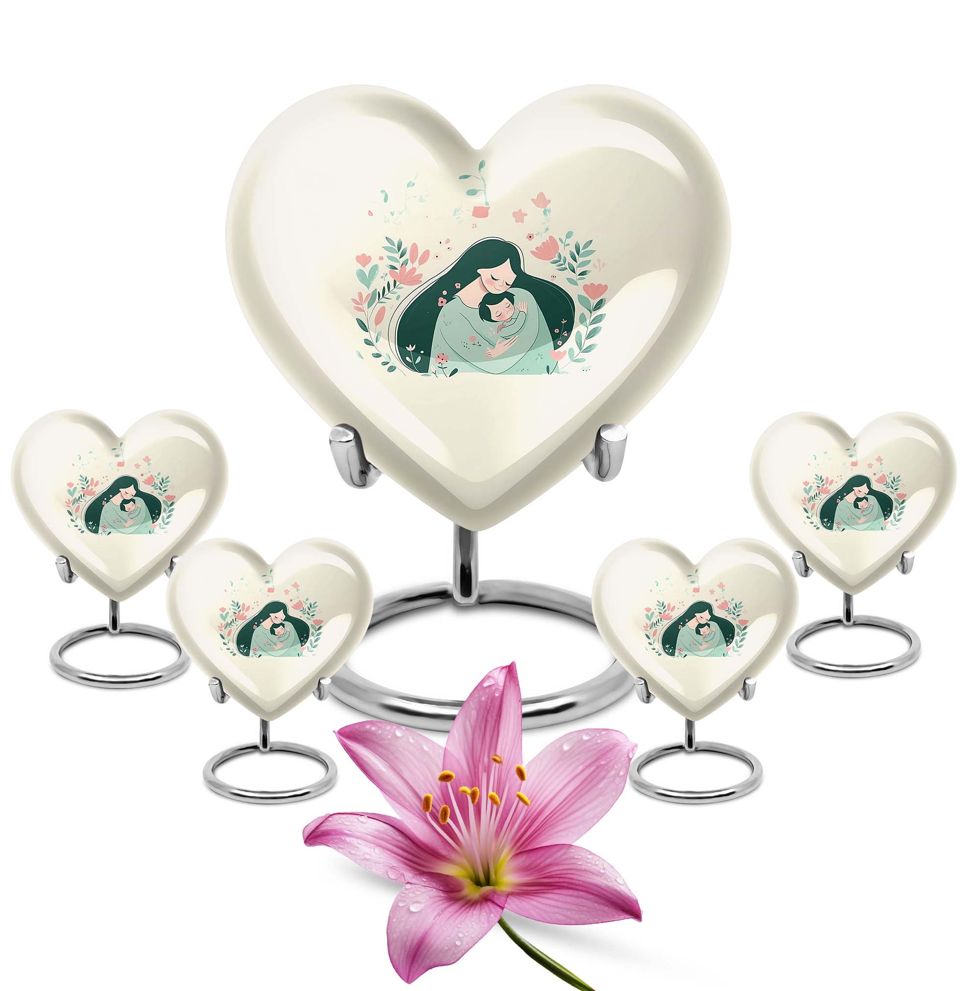 Heart design mother urn