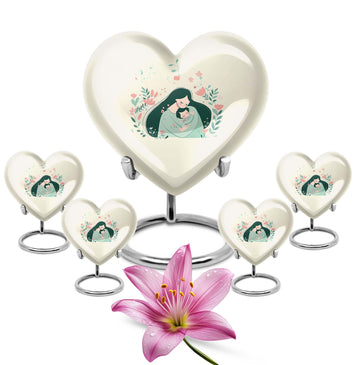 10 inch large Urn with 4 Keepsake 3 Inch Urns