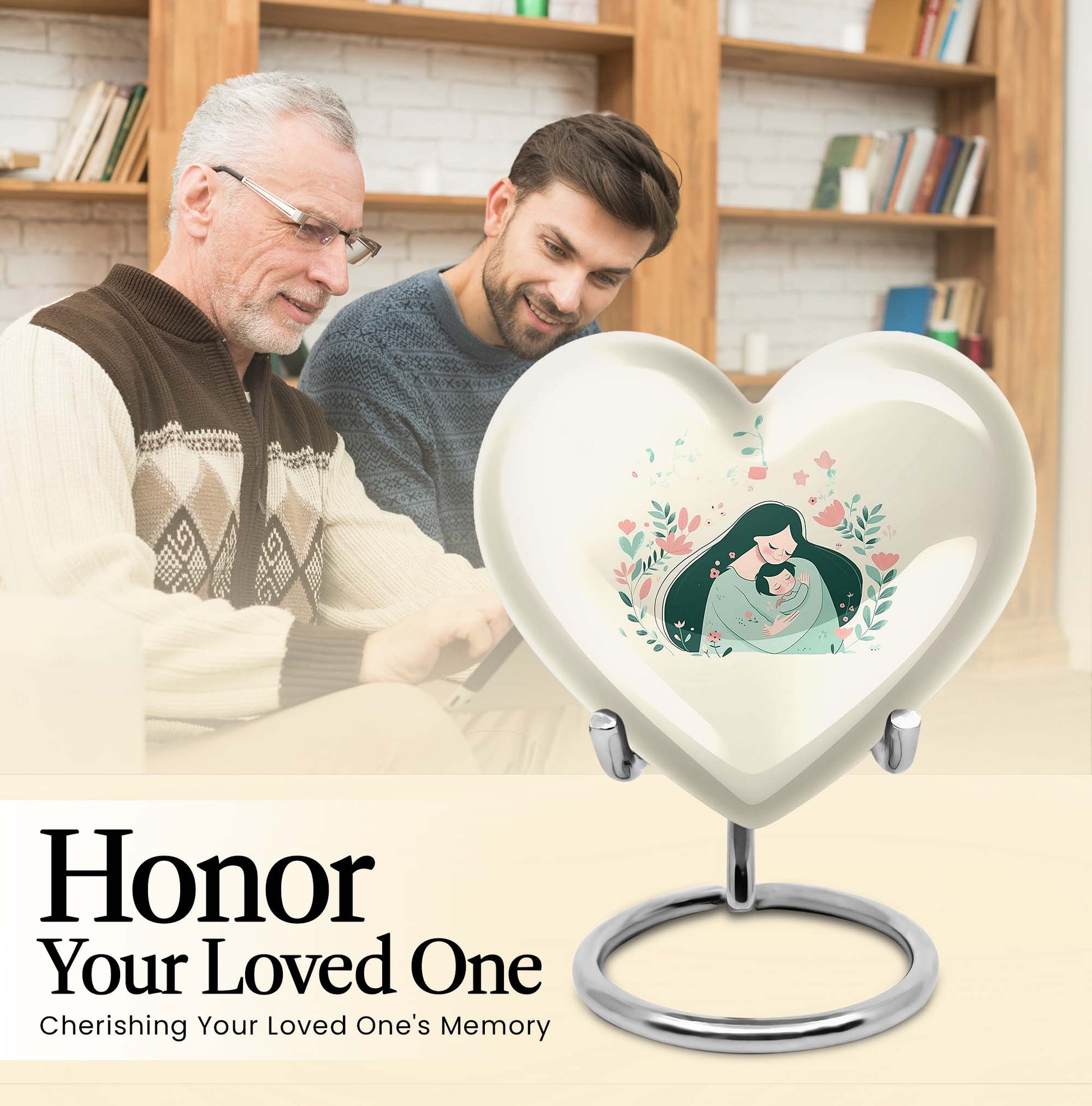 Heart design mother urn