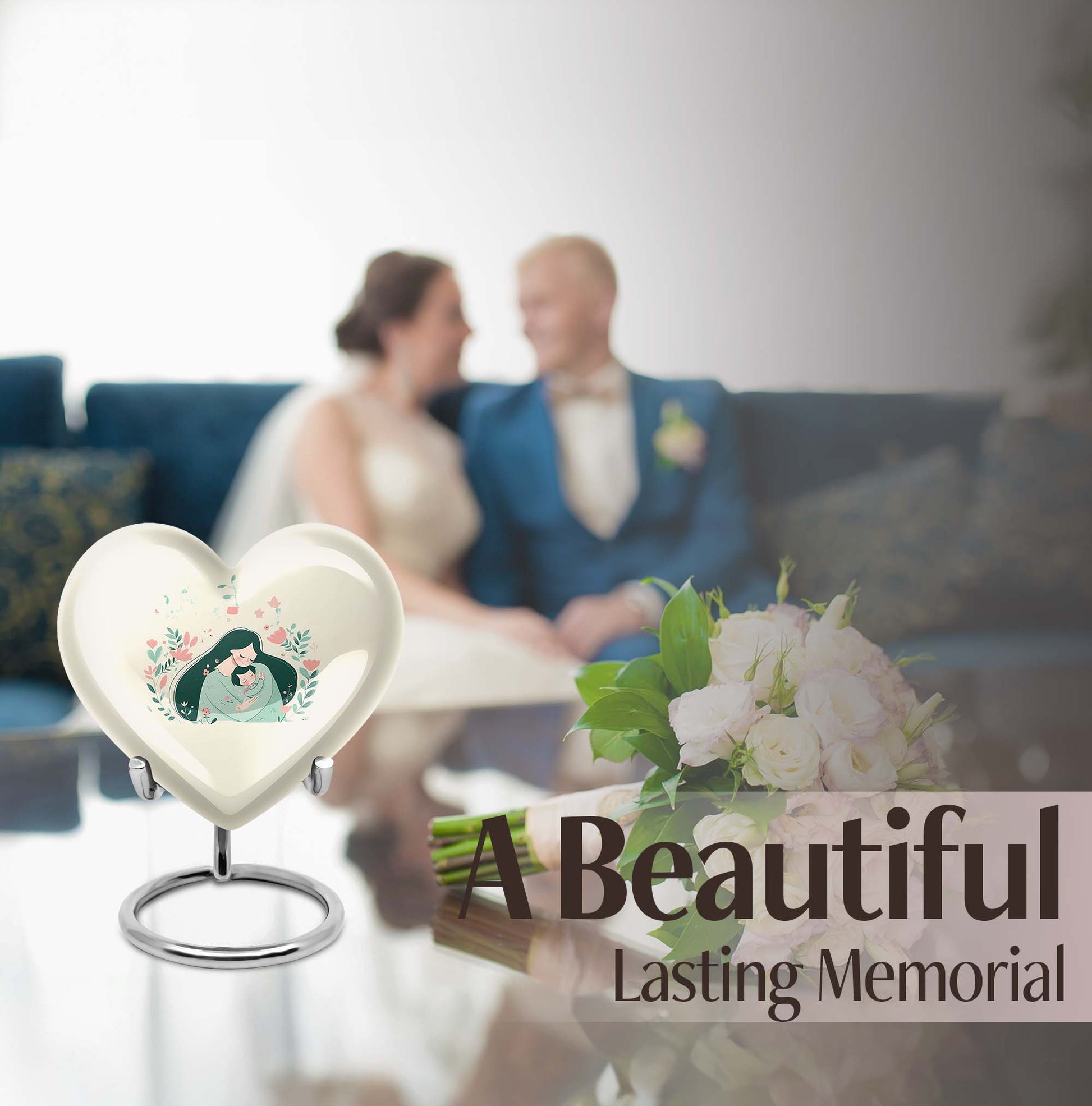 Heart design mother urn