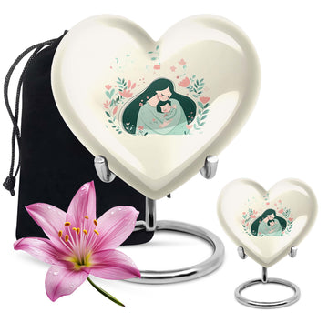 10 inch large Urn with 1 Keepsake 3 Inch Urn