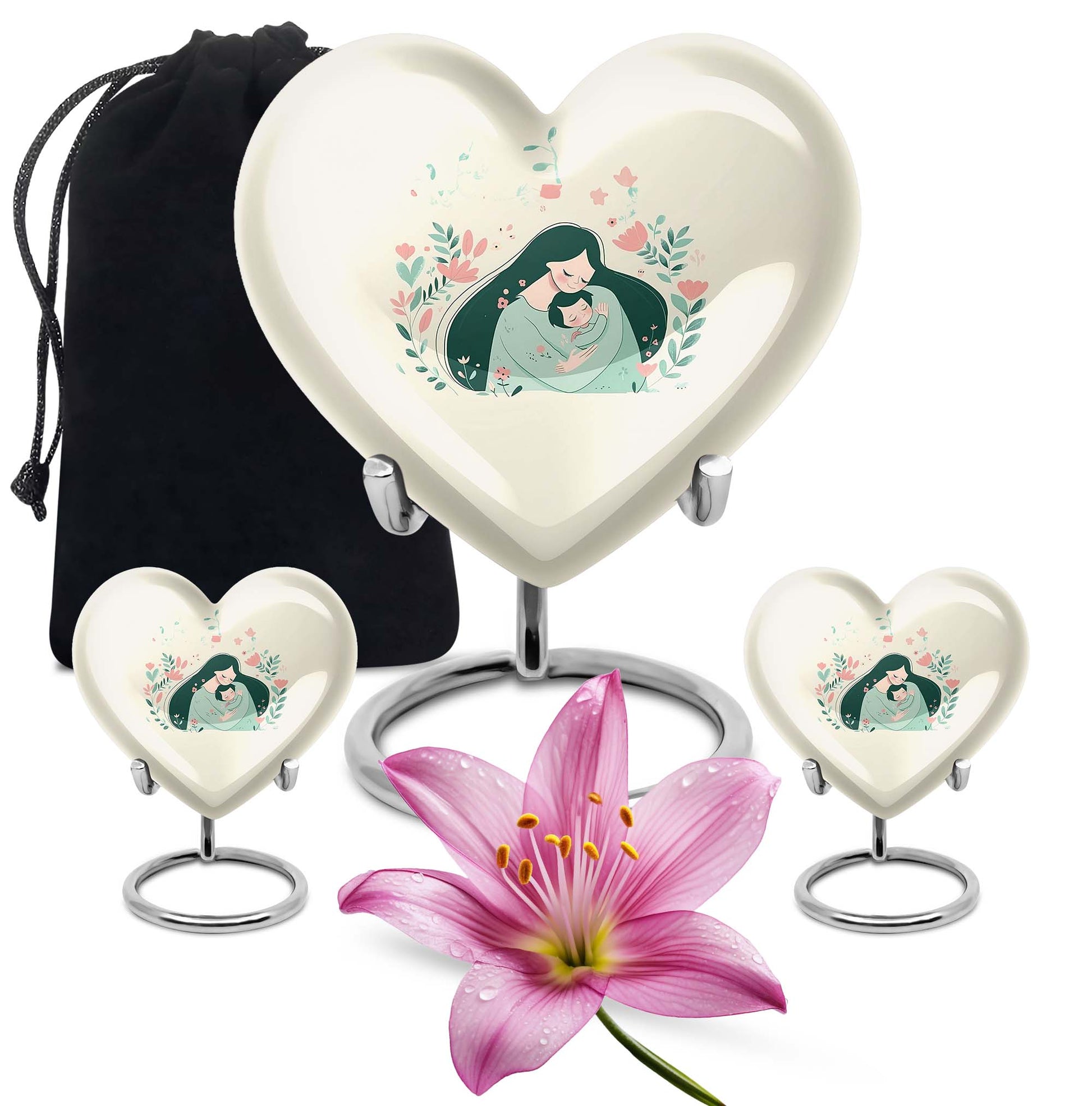 Heart design mother urn