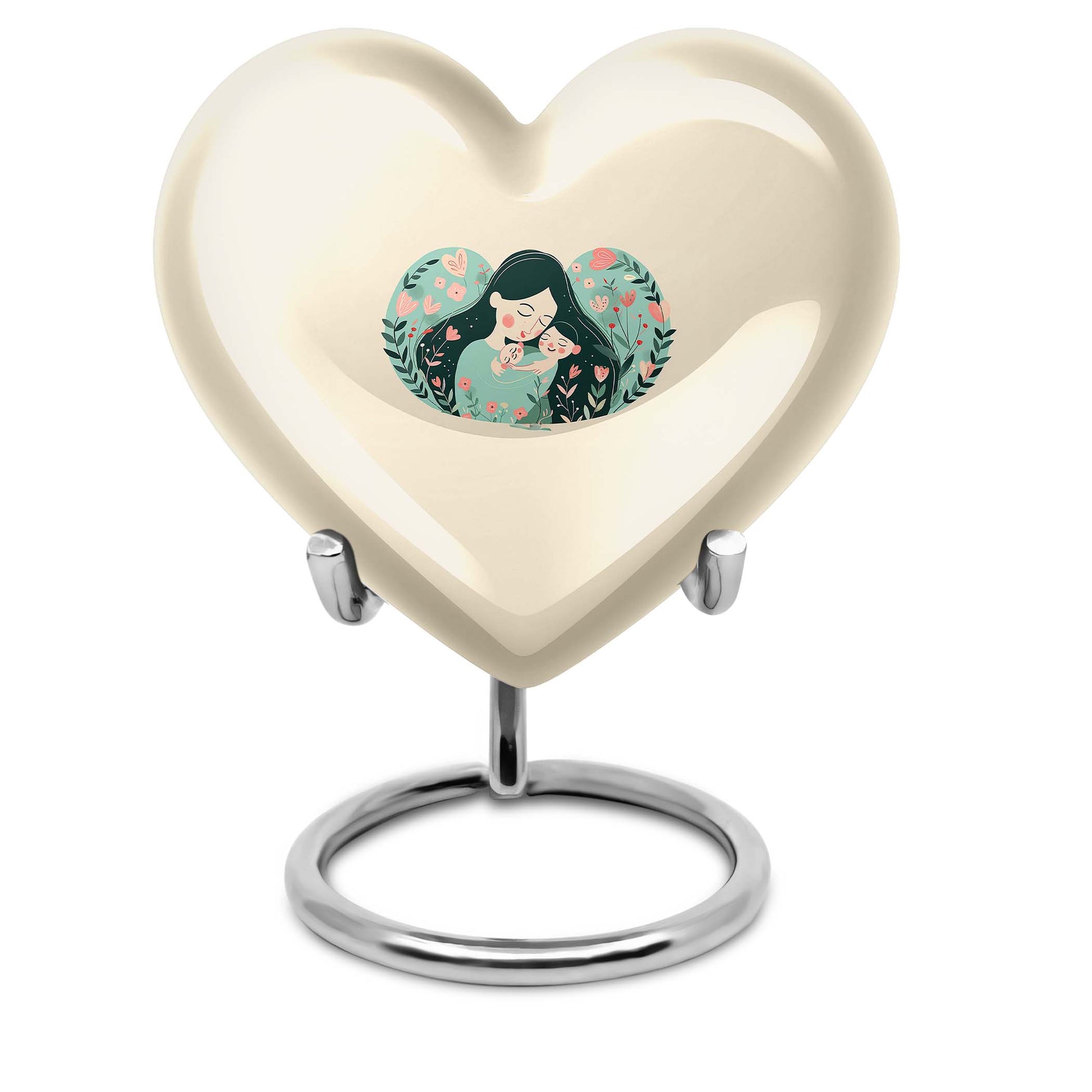 heart-shaped mother urn for adult ashes