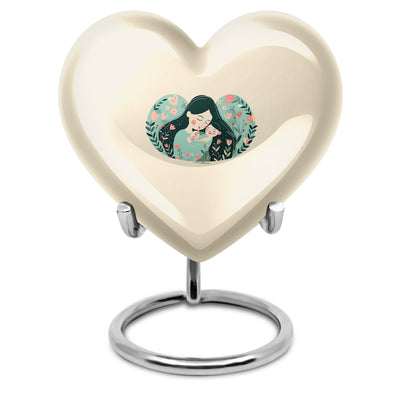  heart-shaped mother urn for adult ashes