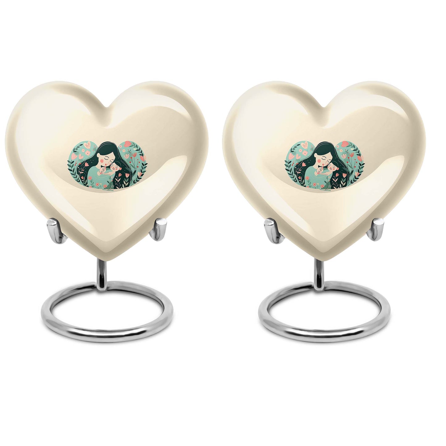  heart-shaped mother urn for adult ashes