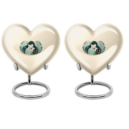  heart-shaped mother urn for adult ashes