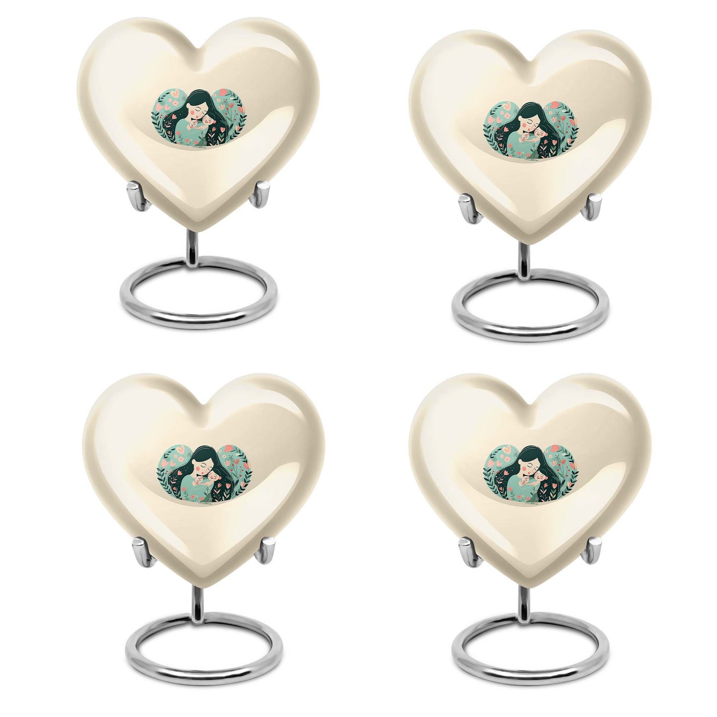  heart-shaped mother urn for adult ashes