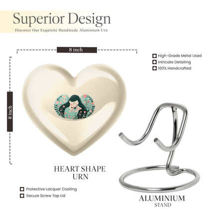  heart-shaped mother urn for adult ashes