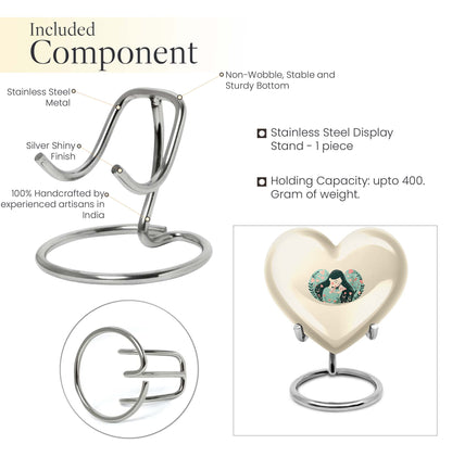  heart-shaped mother urn for adult ashes