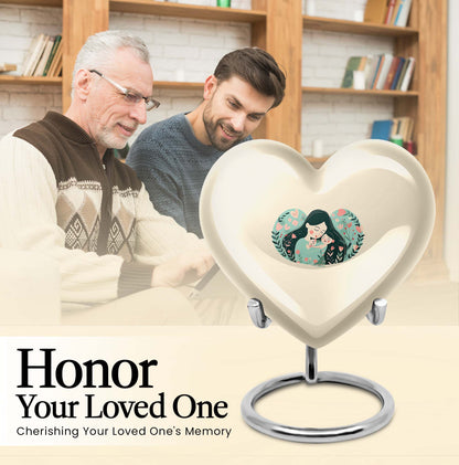  heart-shaped mother urn for adult ashes