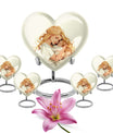 heart-shaped memorial urn for mother's ashes
