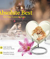heart-shaped memorial urn for mother's ashes