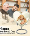 heart-shaped memorial urn for mother's ashes